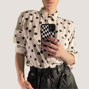 Vintage Polka Dot Button up